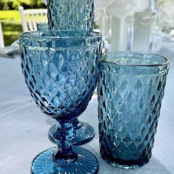 soft drink glass - blue