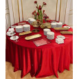 Round velvet tablecloth - red