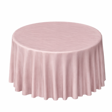 Round velvet tablecloth - vintage pink