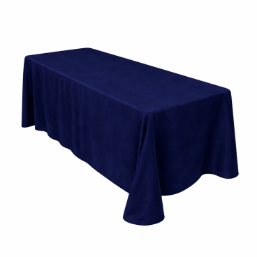 Round velvet tablecloth - dark blue rectangle
