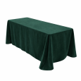Round velvet tablecloth - emerald rectangle