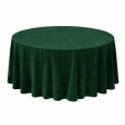 Round velvet tablecloth - emerald