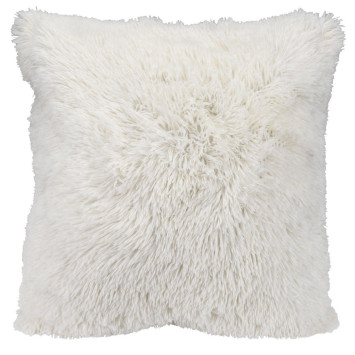 White fur pillow