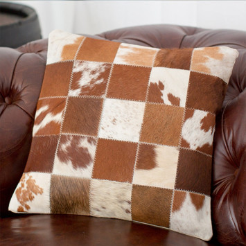 Cowhide cushion