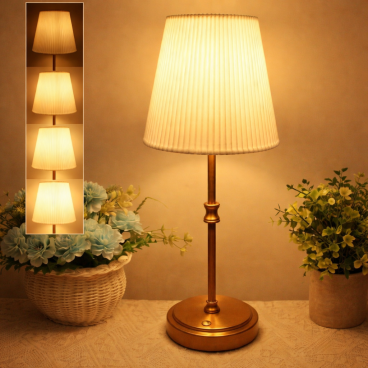 LED lamp white gold indented