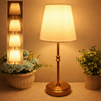 LED lamp white gold indented