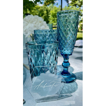 Champagne glass - blue