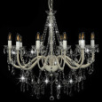 Crystal chandelier white - 8 bulbs