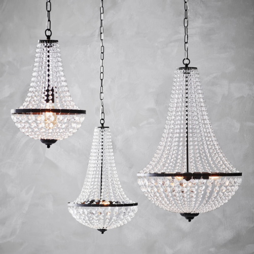 Crystal chandelier elegance - black