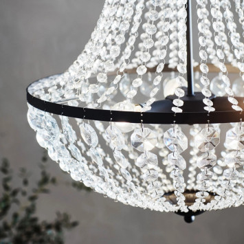 Crystal chandelier elegance - black