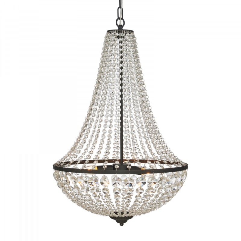 Luster krištáľový elegance - čierny