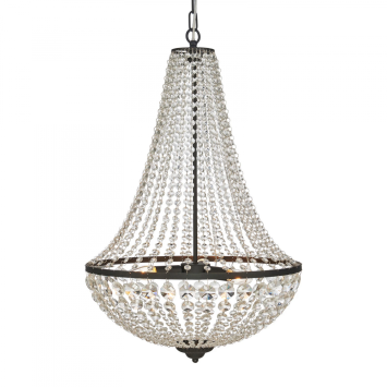 Luster krištáľový elegance - čierny