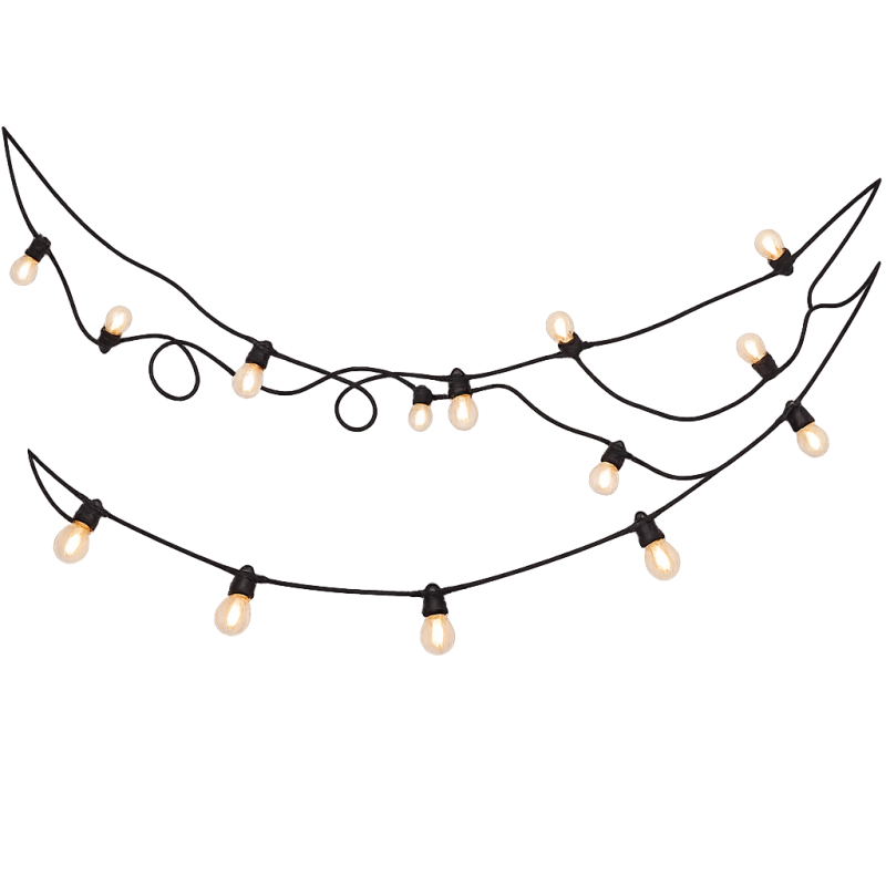 Light chain with bulbs (connectable)