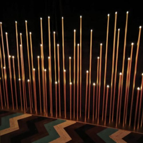 Light wall made of rods