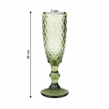 Champagne glass - green