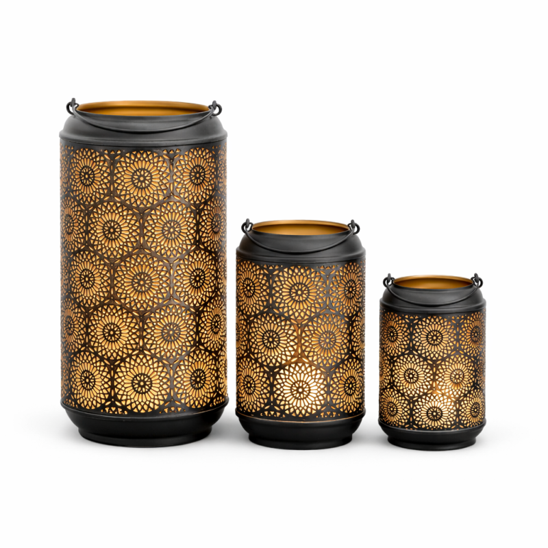 Lampáš kovový - set 3 veľkosti