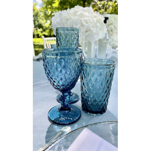 Wine glass - blue