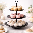 Black 3-tiered stand Black 3-tiered stand