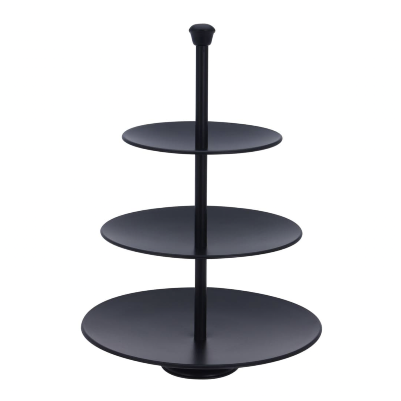 Black 3-tiered stand Black 3-tiered stand
