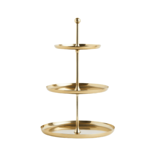 Gold 3-tiered stand
