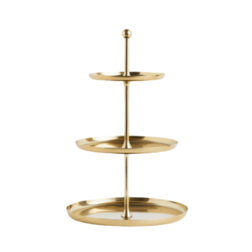 Gold 3-tiered stand