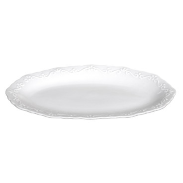 Oval porcelain tray