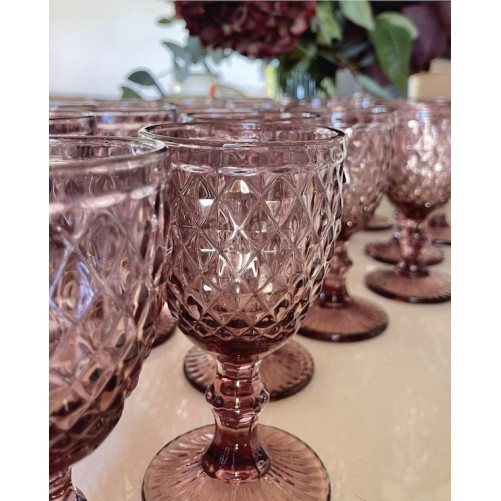 Wine glass - antique pink