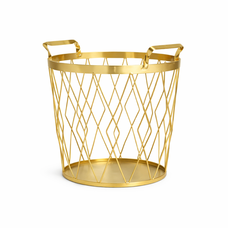 Metal basket gold