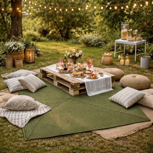 Zelený koberec 120x170cm