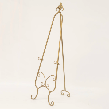 Golden metal easel