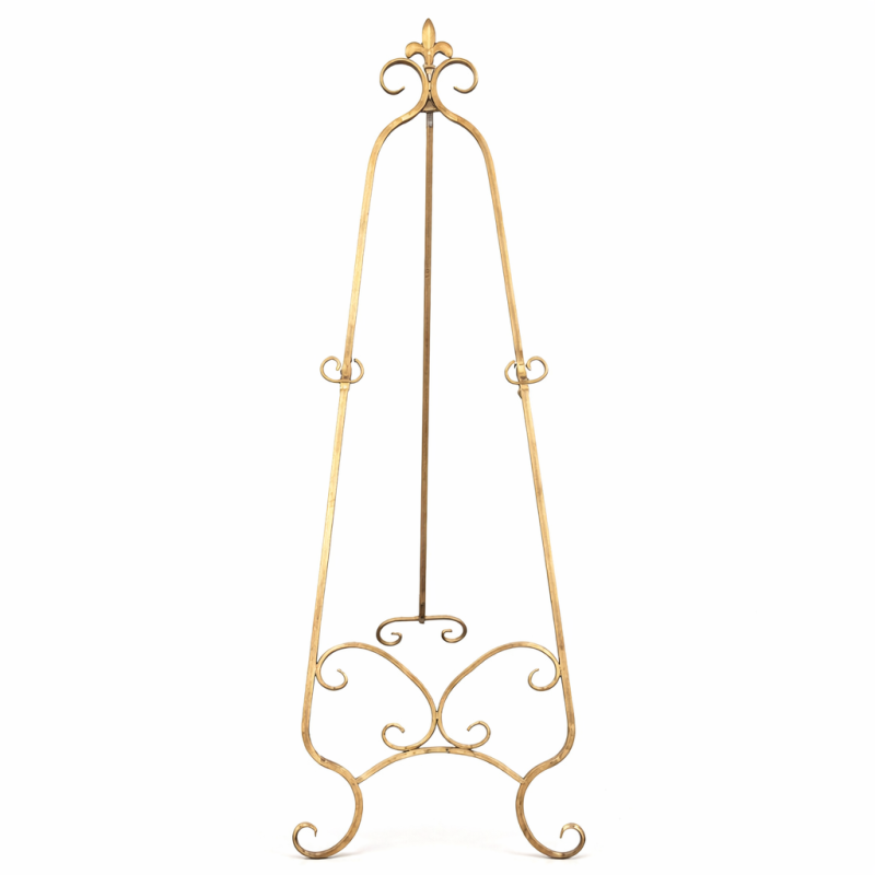 Golden metal easel