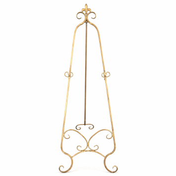 Golden metal easel