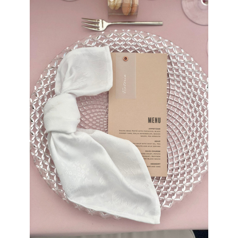 White jacquard napkin