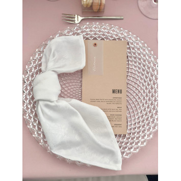 White jacquard napkin