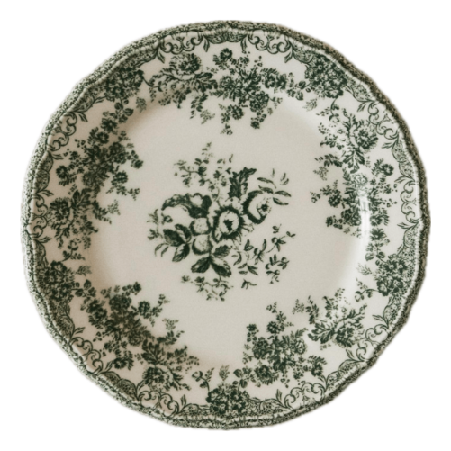 Green majolica plate 27cm