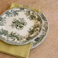 Green majolica plate - small