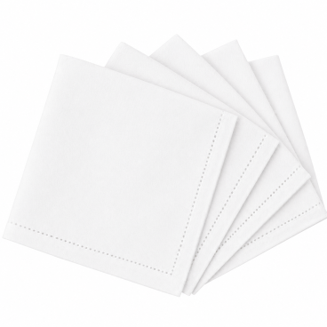 White napkin with decorative border