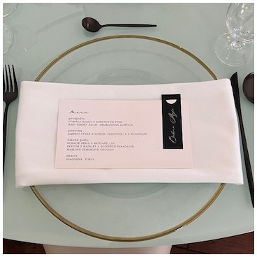 White velvet napkin