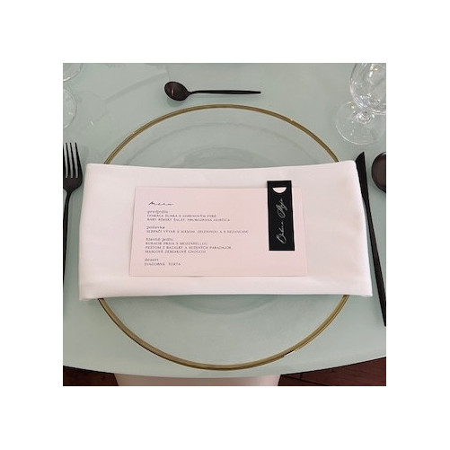 White velvet napkin