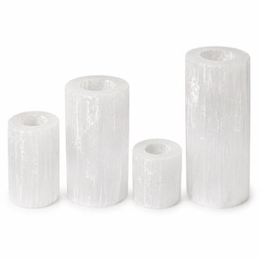 Selenite candlesticks (set of 4)