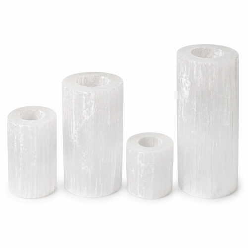Selenite candlesticks (set of 4)