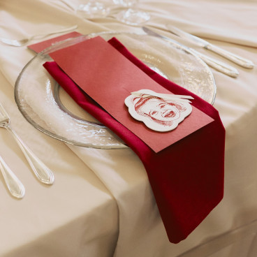 Burgundy napkin