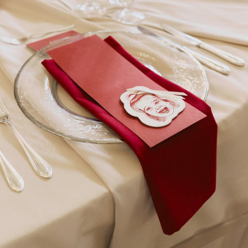 Burgundy napkin