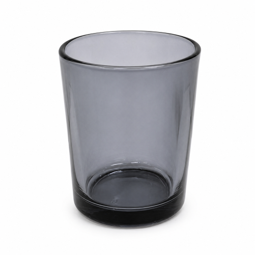 Black glass candlestick