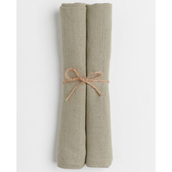 Sage green linen napkin