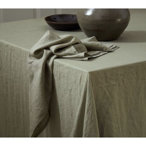 Sage green linen napkin