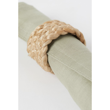 Sage green linen napkin