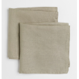 Sage green linen napkin