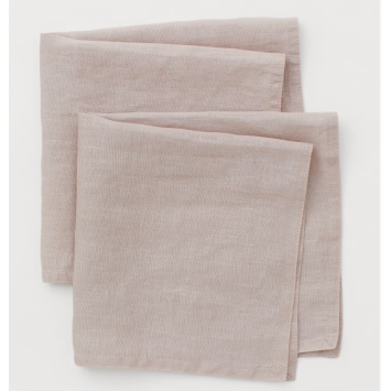 Old-pink linen napkin