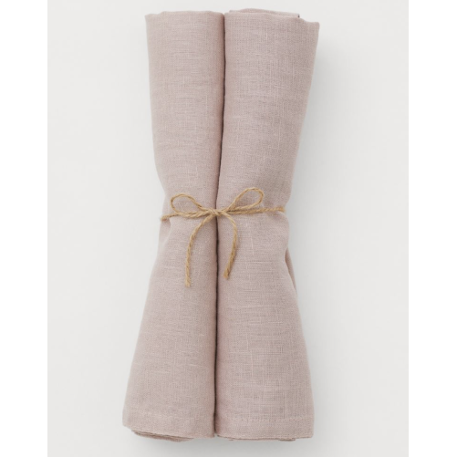 Old-pink linen napkin